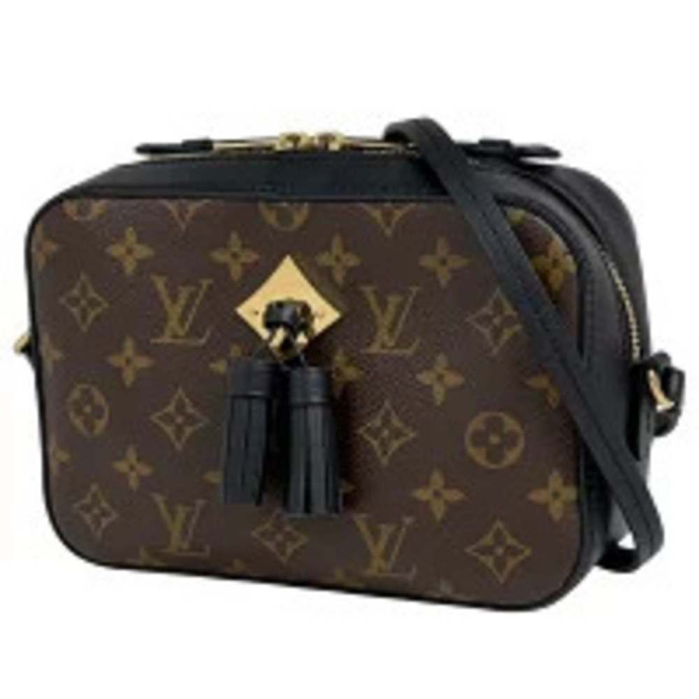 Louis Vuitton Saintonge Crossbody Shoulder Bag Monogram Brown Noir Black